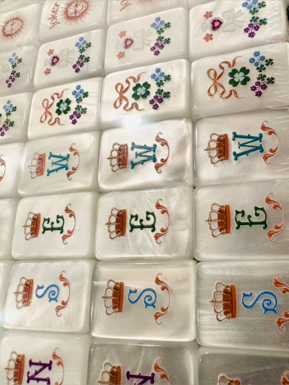 NIB Luxe, Premium, Pearlized American Mahjong Tiles Pearl Crown 160 pieces - Picture 4 of 8